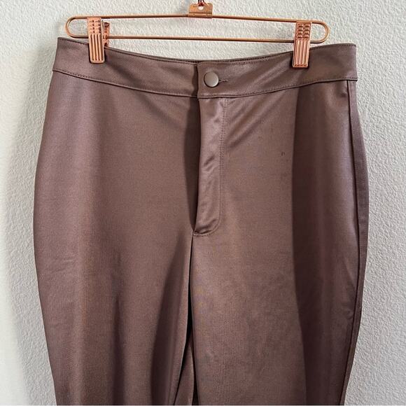 SKIMS Disco Skinny Leg Pants Umber Rose Gold High Rise Medium - Picture 3 of 6